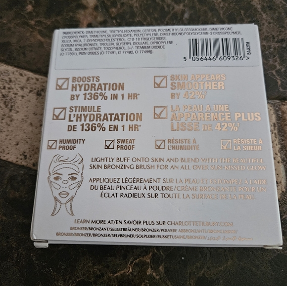 Charlotte Tilbury Beautiful Skin Sun-Kissed Glow Bronzer New in Box 1 Fair/pale - Picture 6 of 6